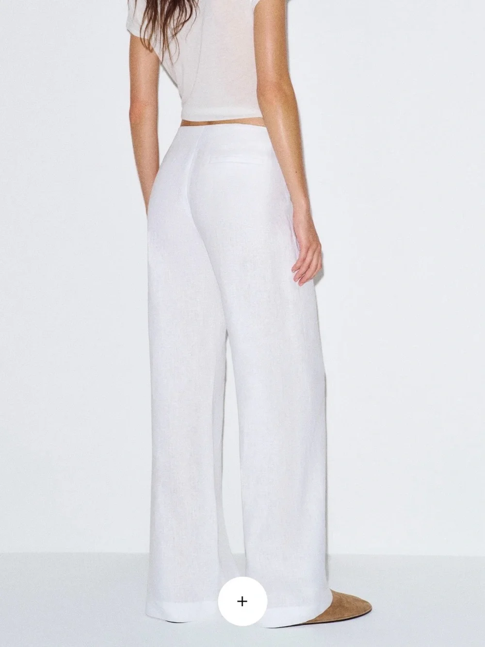 Reformation Vida Linen Low Rise Pant